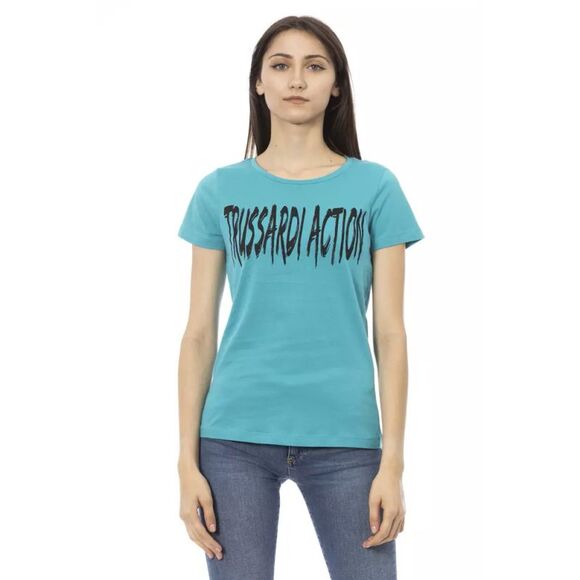 Trussardi Action Light Blue Cotton Women Women's T-Shirt